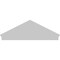 Ekena Millwork Peaked Cap Smooth Architectural PVC Combination Pediment, 64"W x 22-7/8"H x 2-3/4"P (Pitch 6/12) PEDPC064X230PKC00 - alternate 6